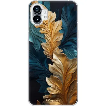 Odolné silikonové pouzdro iSaprio - GoldBlue Leaves 02 - Nothing Phone (1)