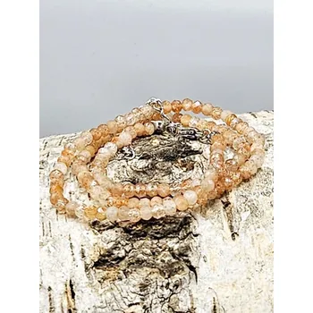 Náhrdelník Náhrdelník Sluneční kámen disk fazetovaný 4 mm