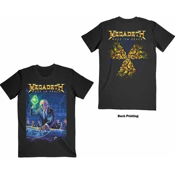 Pánská móda Megadeth tričko, Rust In Peace 30th Anniversary (Back Print) Black, pánské L