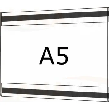 Plastová kapsa A5 na šířku typ C 2x magnet PVC kapsa A5Š - 2x magnet - 1 ks