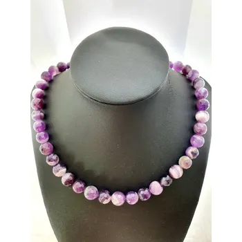 Náhrdelník Náhrdelník Ametyst broušené kuličky 10 mm