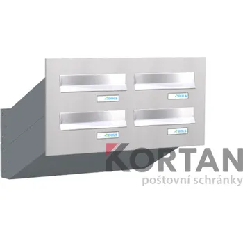 Poštovní schránka Poštovní schránka D-046 - pro zazdění s čelní deskou - NEREZ / šedá