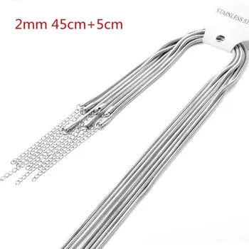 Řetízek Luxusní řetízek z chirurgické oceli | sada 10 kusů - 2mm stříbrná