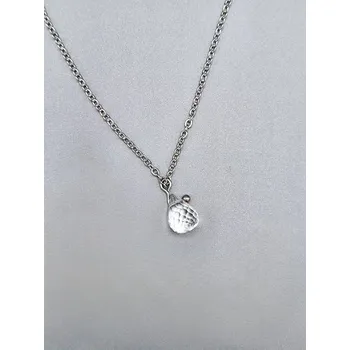 Náhrdelník Náhrdelník Křišťál - fazetovaná kapka malá zdobená kuličkou