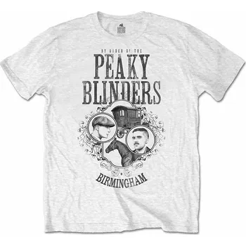 Pánská móda Peaky Blinders tričko, Horse &amp; Cart White, pánské M