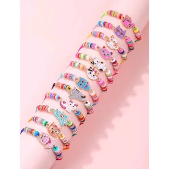 Náramek Krásné dětské stahovací náramky s kočkou