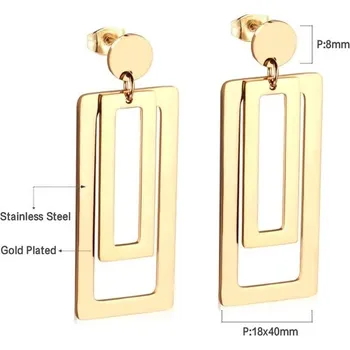 Náušnice Moderní visací nerezové náušnice - 270G