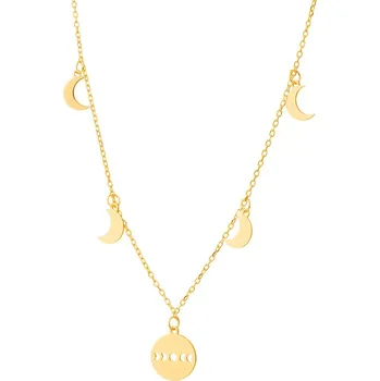 Náhrdelník Pozlacený stříbrný náhrdelník - půlměsíce - AP532-5319