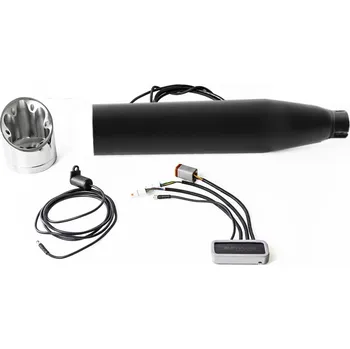 Motodíl Výfukový tlumič + ACS systém pro regulaci zvuku - ČERNÝ NEREZ - 007702 300618