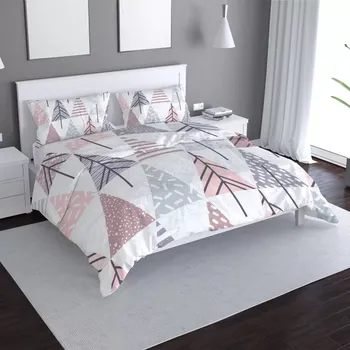 Povlečení Saténové povlečení Barevné stromky - Sablio - 140x220 / 90x70