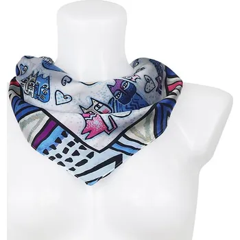 Šála Šátek s kočkami ve 2 barvách