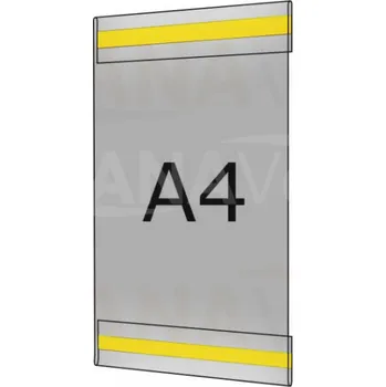 Plastová kapsa antireflexní A4 na výšku typ C 2x pěnová samolepka PVC-MAT kapsa C A4V - 2x pěnová samolepka - 1 ks