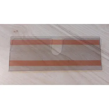 PLASTOVÝ DRŽÁK NA BEDNY 04 - čirá samolepka 80x200mm - čirá samolepka - 1 ks