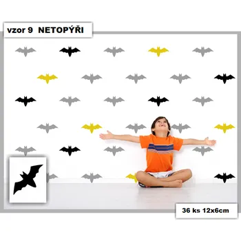Samolepící dekorace Samolepka na zeď DECOR Netopýři (dekorace na zeď)