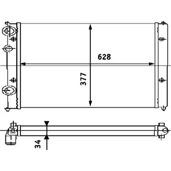 Chladič motoru Chladič, chlazení motoru MAHLE CR 394 000S