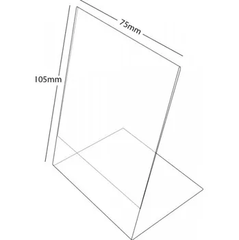 Plastový stojánek L 105 x 75 (A7) na výšku čirý 105 x 75 na výšku čirý (A7) - 1 ks