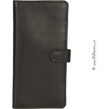 Obal na doklad Dlouhá cestovní peněženka HIDESIGN z černé telecí kůže 087