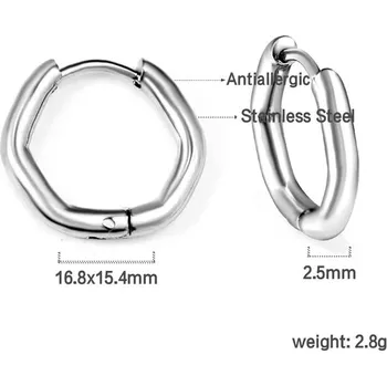 Náušnice Nerezové náušnice geometrických tvarů - 195S