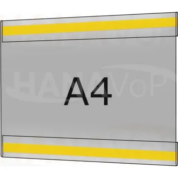 Plastová kapsa antireflexní A4 na šířku typ C 2x pěnová samolepka PVC-MAT kapsa C A4Š - 2x pěnová samolepka - 1 ks