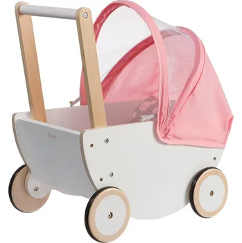 Kočárek pro panenku Dřevěný kočárek pro panenky Cozy Cactus