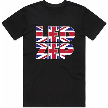 Pánská móda Led Zeppelin tričko, Union Jack Type Black, pánské XXL