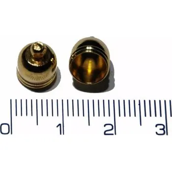 Materiál na výrobu šperku Koncovka válcovitá s očkem 10x8mm, otvor 1,mm (pozlaceno)