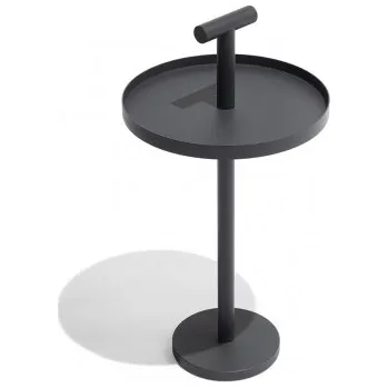 Zahradní stůl Albus odkládací stolek černá