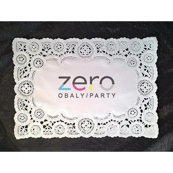 Krajka papírová dortová VIP 20x28 cm - bílá