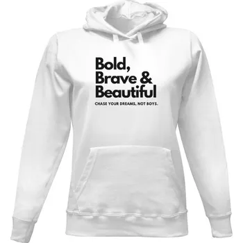 Dámská mikina Dámská mikina s kapucí s potiskem Odvážná Krása dámské