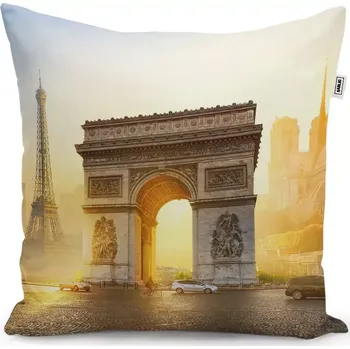 Polštář Dekorační polštář Paříž Vítězný oblouk - Sablio - 50x50 cm