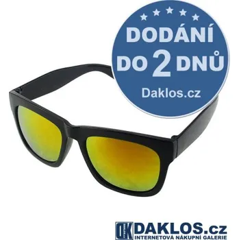 Sluneční brýle RETRO sluneční brýle s zlatými skly