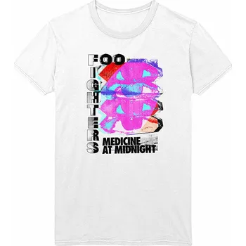 Pánská móda Foo Fighters tričko, Medicine At Midnight Tilt White, pánské M