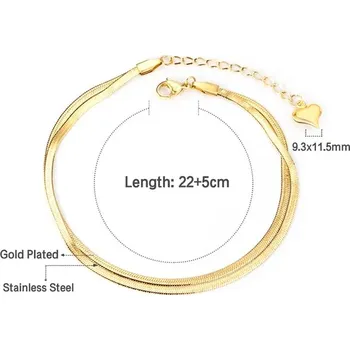 Náramek Náramek z nerezové oceli ve zlaté barvě - AN109001G