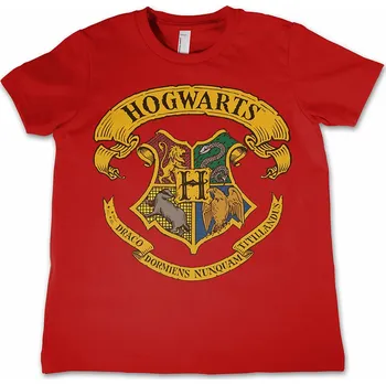 Chlapecké tričko Harry Potter tričko, Hogwarts Crest Red, dětské L dětská velikost L (10 let)