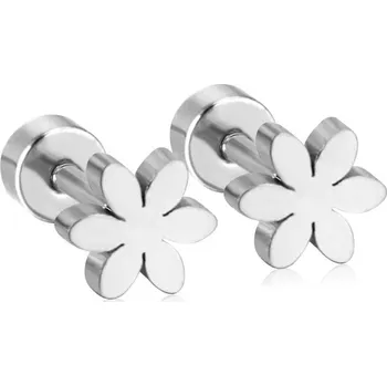 Náušnice Dětské náušnice z chirurgické oceli ve stříbrné barvě - EA608901S