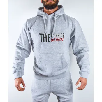 Pánská mikina Mikina s kapucí Warrior Within XL Šedá
