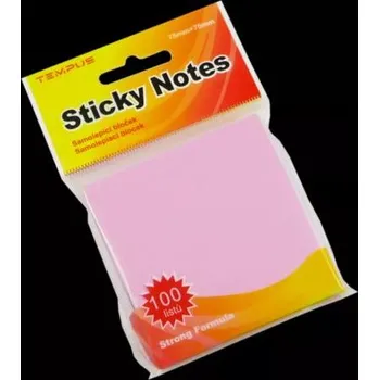 Samolepící bloček pastel 75 x 75 růžový závěs