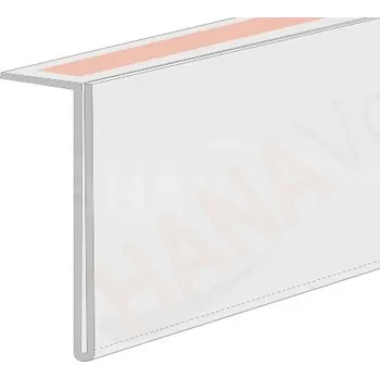 Cenovková lišta kolmá 60 čirá 60x1000mm - čirá samolepka - 1 ks