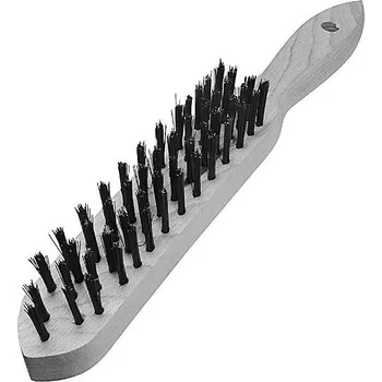 Drátěný kartáč Kartáč - s dřevěnou rukojetí, mosaz vlnitý 1111047 - 4-řadý/0,20