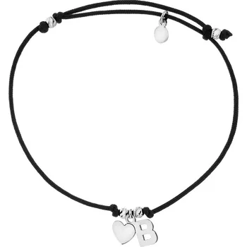Náramek Stříbrný náramek - písmeno B, srdce - AP530-2726
