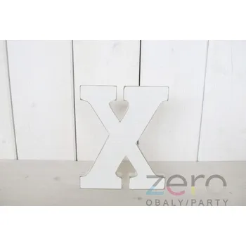 Svatební dekorace Abeceda dřevěná 'X' (18 cm) - bílá
