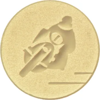 Emblém motorka, pr. 25 mm, zlato