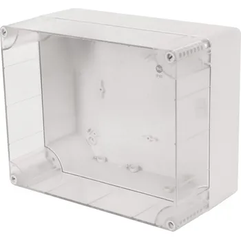Elektroinstalační krabice Krabice SolidBox 68241 IP65, 313x253x165mm, průhledné víko, hladké boky, FAMATEL 68241