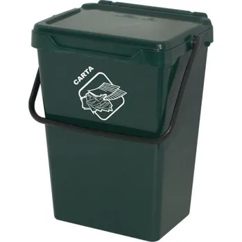 Odpadkový koš Koš na tříděný odpad TUTO, 35l, tm. zelený