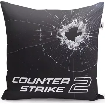 Polštář Dekorační polštář Counster Strike 2 Průstřel - Sablio - 50x50 cm