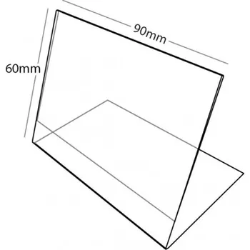 Plastový stojánek L 60 x 90 na šířku čirý 60 x 90 na šířku čirý - 1 ks
