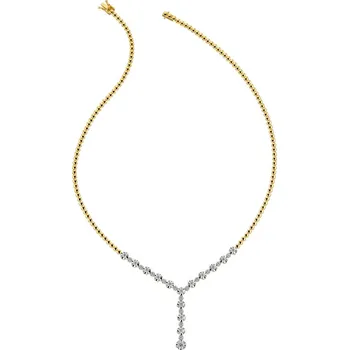 Náhrdelník Zlatý náhrdelník s diamanty - 43 cm - 1,05 ct - ryzost 585 - 211.247