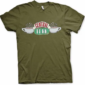 Pánské tričko Friends tričko, Central Perk Olive Green, pánské M