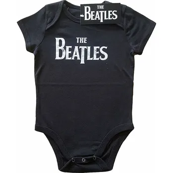 Kojenecký body The Beatles kojenecké body tričko, Drop T Logo Black, dětské L velikost L (6-9 měsíc)