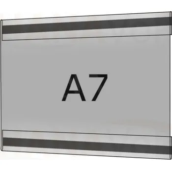 Plastová kapsa antireflexní A7 na šířku typ C 2x magnet PVC-MAT kapsa C A7Š - 2x magnet - 1 ks